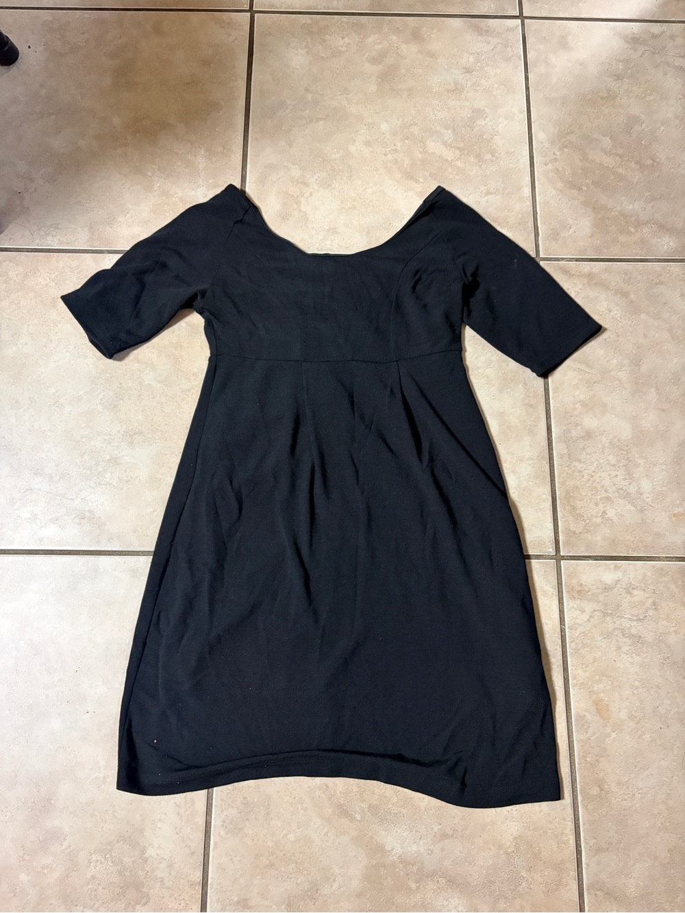 Rosie Pope Black Scoop-Neck Midi Dress